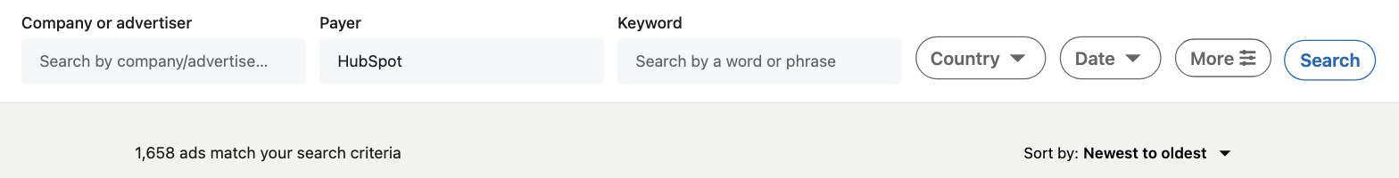 Payer search for HubSpot: 1,658 results